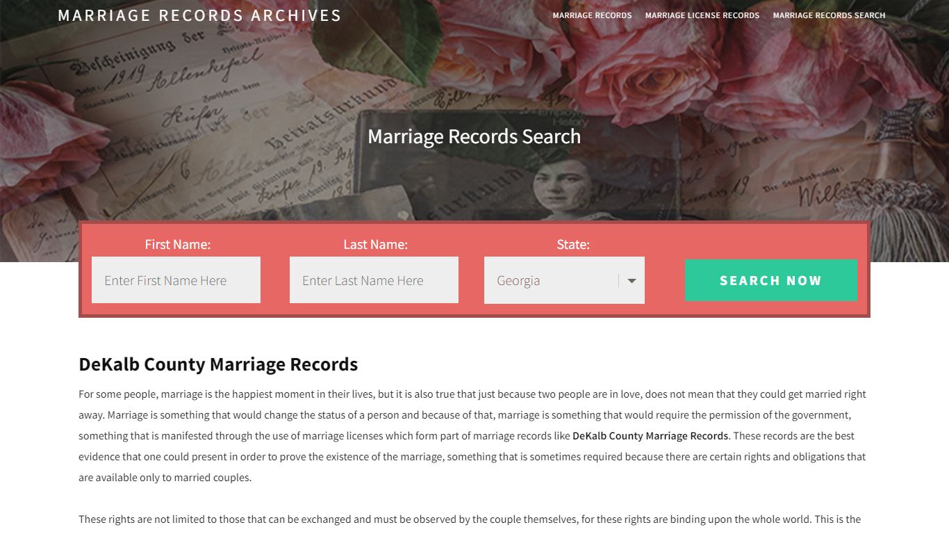 DeKalb County Marriage Records